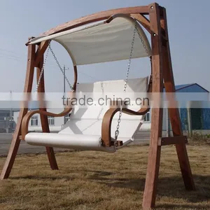 Durable Bentwood Swing Chair With Canopy Double Seat thumbnail-1