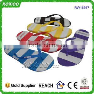 EVA Colorful Strip Sandals,slippers Flip Flop Beach Slippers thumbnail-1