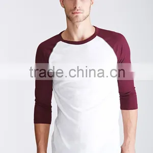 Cotton T-shirt High Quality Custom Making Reglan Slleve thumbnail-5