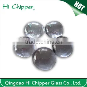 Amber Colored Iridescent Flat Back Lampwork Glass Beads for Garden thumbnail-2