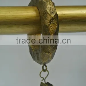Custom Rocky Resin Curtain Rod Rings With Clips, Drapery Rods And Rings For 1-1/2", 1-3/4" and 2" Wood Curtain Rods thumbnail-4