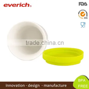 2015 Best Selling Plain White Ceramic Mug With Silicone Lid thumbnail-1