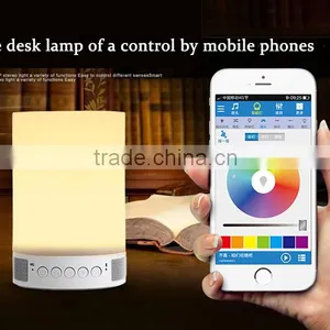 New Gift Portable Led Lamp Bluetooth Mini Wireless Speaker With Alarm tf Card Time Setting thumbnail-3