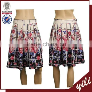 2016 S/S High Quality Wholesale Long Digital Printed Floral Skirts thumbnail-1