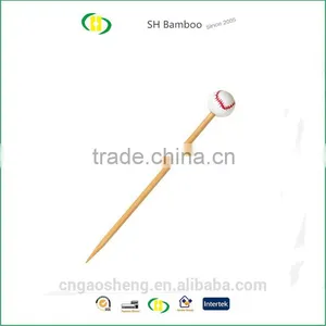Sports Themed Bamboo Skewers (Baseball) thumbnail-1