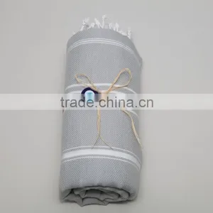 Custom Design 100% Cotton Material 70*150cm Softtextile Fouta Towel for Beach thumbnail-3