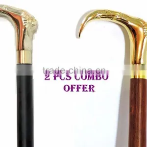 NAUTICAL BRASS DESIGNER WALKING CANES / SET OF 2 WALKING STICK Wk1179 thumbnail-1