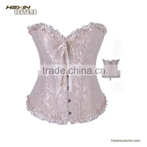 Wholesale White Lady Beauty Bright Ruffle Overbust Tummy Trimmer thumbnail-1
