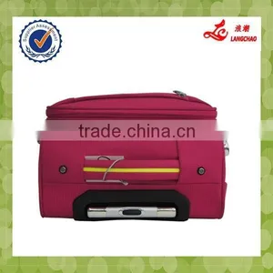 Four Wheels Decent Fashion Girls Pink Fabric Trolley Storage Case thumbnail-2