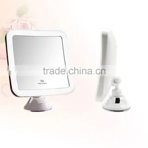 Led Makeup Mirror Square Suction Wall Lighted Swival Mirror With Led thumbnail-5