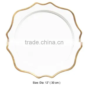 White Charger Plate, Decorative Charger Plate, Iron Charger Plate thumbnail-1