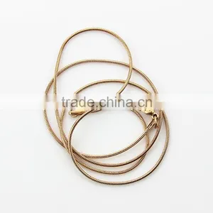 Low Price 50cm Rose Gold Color Snake Chain 316 Stainless Steel Floating Locket Chain thumbnail-2