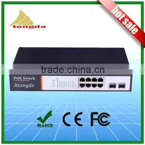 10/100/1000Mbps SFP 8 Port PoE Fiber Switch Quality Choice thumbnail-1