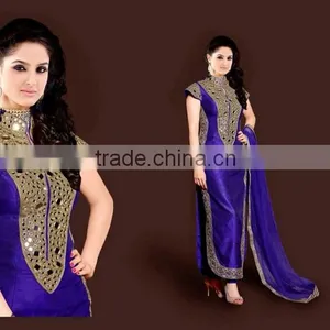 LONG GEORGETTEDESIGNER SUIT thumbnail-6