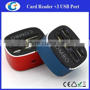 Novelty Gift 3 Ports Usb Hub With Different Card Readers thumbnail-3