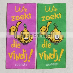 the Garlic Logo Jacquard Woven Main Label for Cartoon Roll Blanket thumbnail-2