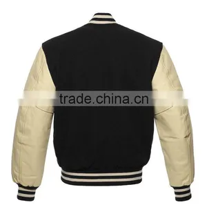 2015 Fashion Leather Varsity Jacket Wholesale ,Wool Leather Varsity Jacket Letterman Baseball Jacket thumbnail-2