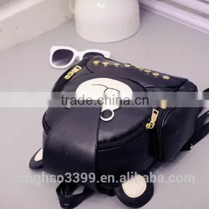 Online Shop China Backpack Cute Bear Backpack Fashion Leather Lady Backpack thumbnail-5