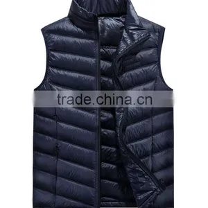 Black Custom Men Ultra Light Down Vest thumbnail-1