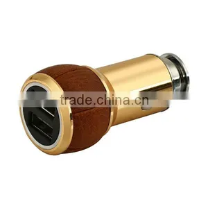 2016 Exclusive Disign Phone Car Charger Leather 12v 2a Output Usb Car Charger thumbnail-2
