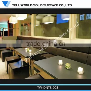 Commercial Fast Food Shop Modern Grey Marble Dining Table Prices thumbnail-1