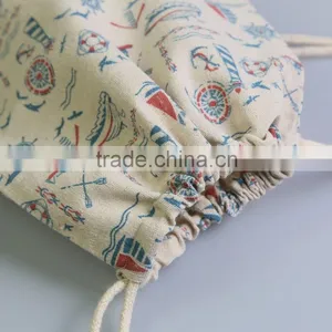 2016 China Customize Wholesale Cheap Promotion Velvet Fabric Draw String Pouch Waterproof Polyester/ Cotton Drawstring Shoe Bag thumbnail-3