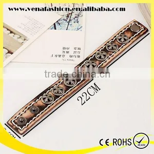 Bracelet Making Supplies Button Boys Genuine Leather Bracelet thumbnail-3