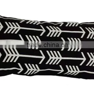 Portable Black 14*7'' Cotton Fabric Car Pillow for Neck thumbnail-1