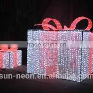2015 NEW Design LED Christmas Decoration Pink Gift Box Led Light thumbnail-4