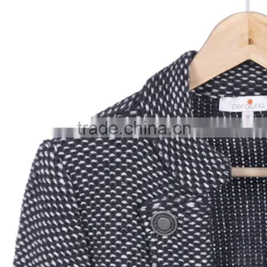 Ladies Knitted Buttoned Winter Jacket Mixed Color High Quality Knitwear Producer in Turkey Casual Knit Jacket Supplier in Turkey thumbnail-2