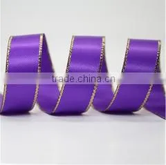 Novel Gold Gift Satin Ribbon Grosgrain Ribbon thumbnail-2