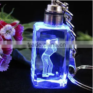Crystal Key Rings 3D LED Keychain For New Year Gift thumbnail-1