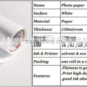 ECO Solvent/Solvent High Glossy Photo Paper thumbnail-3