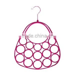 Velvet Flocked Scarf Tie Hanger, Purse Style thumbnail-5