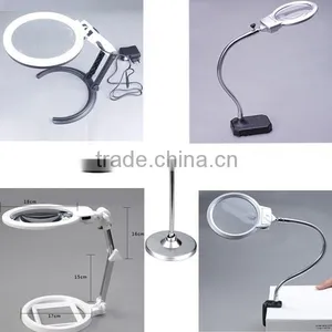 Portable 2X LED Goose Neck 20X Stand Floor Stand Magnifier Lamp Vertical thumbnail-4