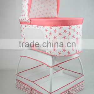 Manufacturer Portable Lightweight Swing Baby Bed With Canopy and Storage Basket Rocking Bed for Baby Cradle thumbnail-1