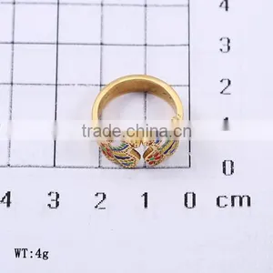 No.1 Sale 18k Gold Plated Stainless Steel Colorful Bear Individual Ring for Christmas Party thumbnail-2