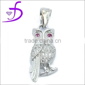 Owl Pendant in 925 Silver Animal Shape Jewelry thumbnail-1