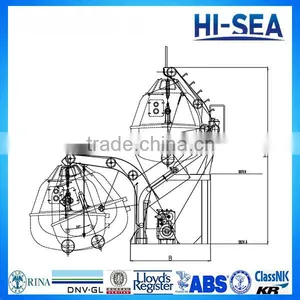 Gravity Sliding Type Roller Track Davit thumbnail-4