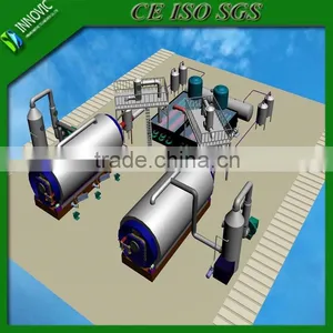 New Design Large Capacity Waste Tire Recycling Pyrolysis Plant With CE ISO&SGS thumbnail-1