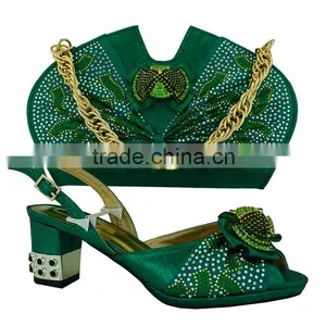 Excellent Middle Heel Women Shoes Beeptoe Style Sandals Shoes and Matching Bag Italian thumbnail-2