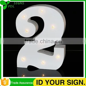 Wooden Marquee Arablic Number With Led Lighting0-9 thumbnail-2