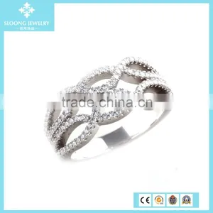 2015 New Products Pave Cheapest Diamond Ring For Couple thumbnail-2