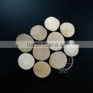 30-40mm Size 5mm Thick Natual Log Wood Piece Painting Material Pendant Setting DIY Finding Bezel Tray Supplies 1411130 thumbnail-1