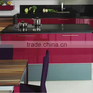 High Gloss Red Kitchen Chimney Design Kitchen Cabinet thumbnail-2