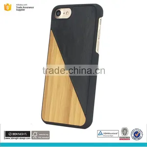 Wood Bamboo Combination Phone Case Leather Case for Iphone 7 thumbnail-2