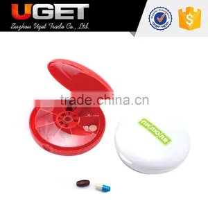 2016 Promotion Customized Portable Wholesale Round Plastic Pill Box thumbnail-1