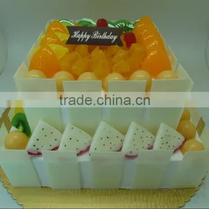 Artificial Wedding/anniversary/birthday Cake With Fake Fruits Decoration thumbnail-1