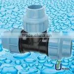 PP Compression Fittings(Italy Standard) Equal Tee (E.T) /PP Fittings /HDPE Fitting thumbnail-1
