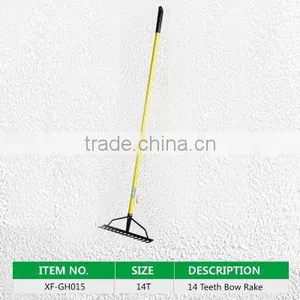 China Factory 22 Teeth Carbon Steel Farming Rake Tools With Fibergalss Handle and Antislip Handle thumbnail-5